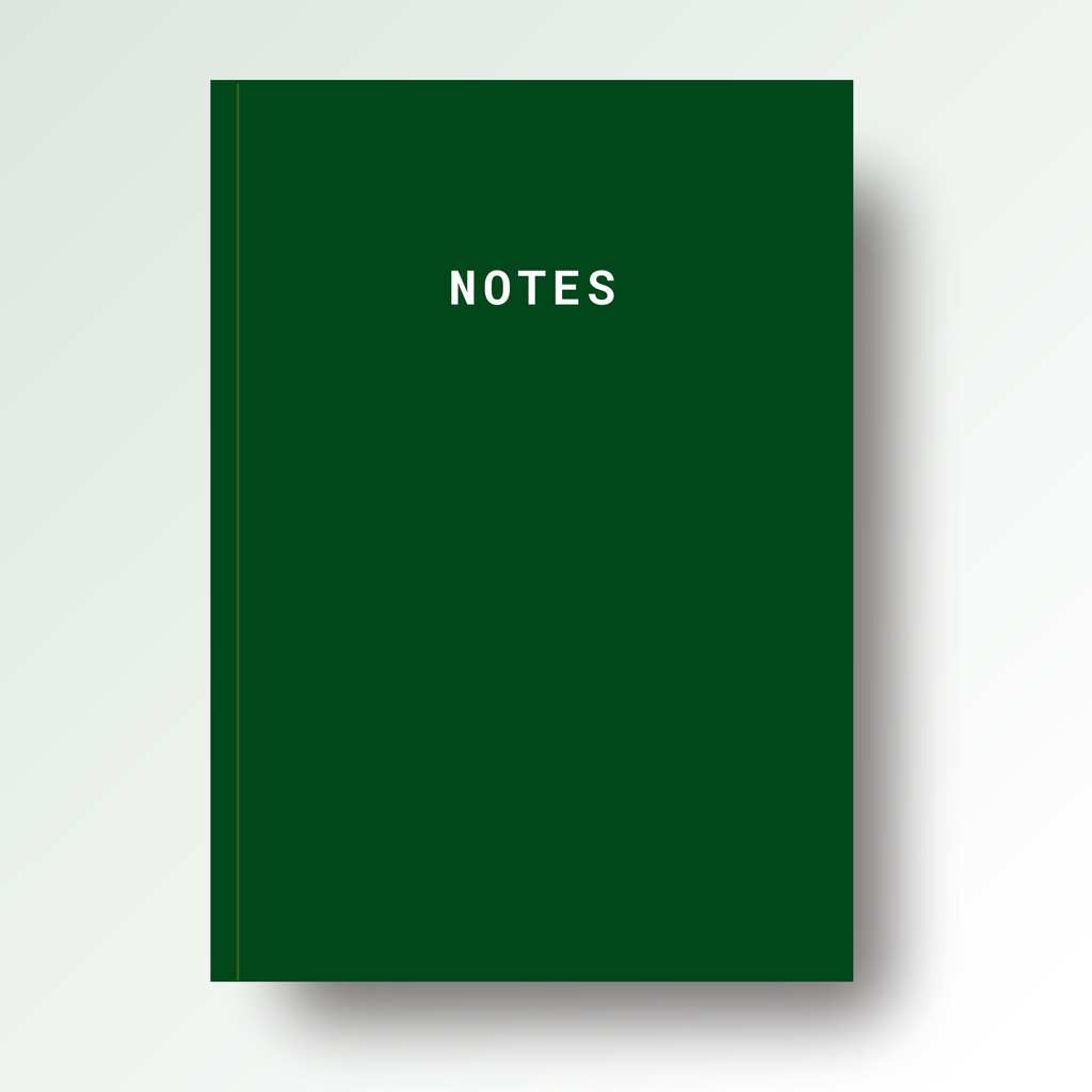 Notes A5 Lined Notebook - Green