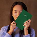 Notes A5 Lined Notebook - Green