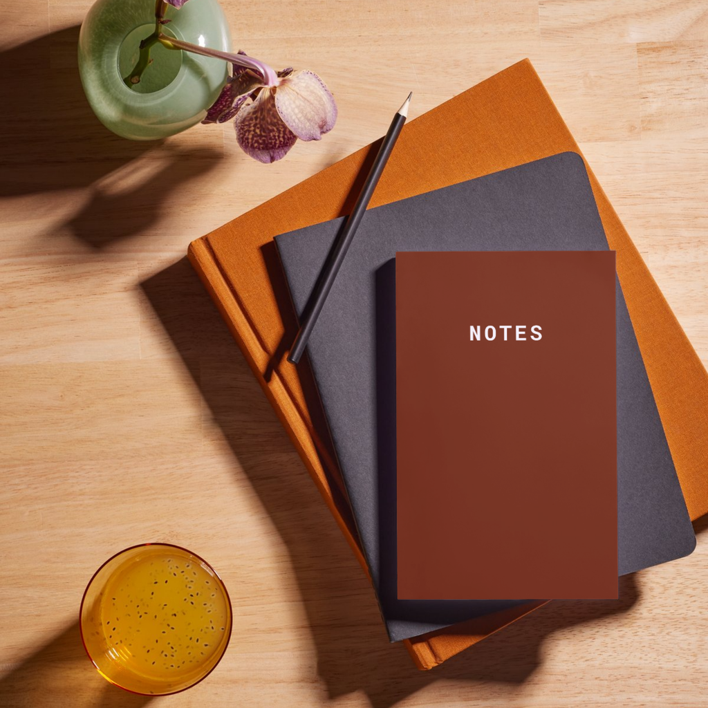 Notes A5 Lined Notebook - Maroon