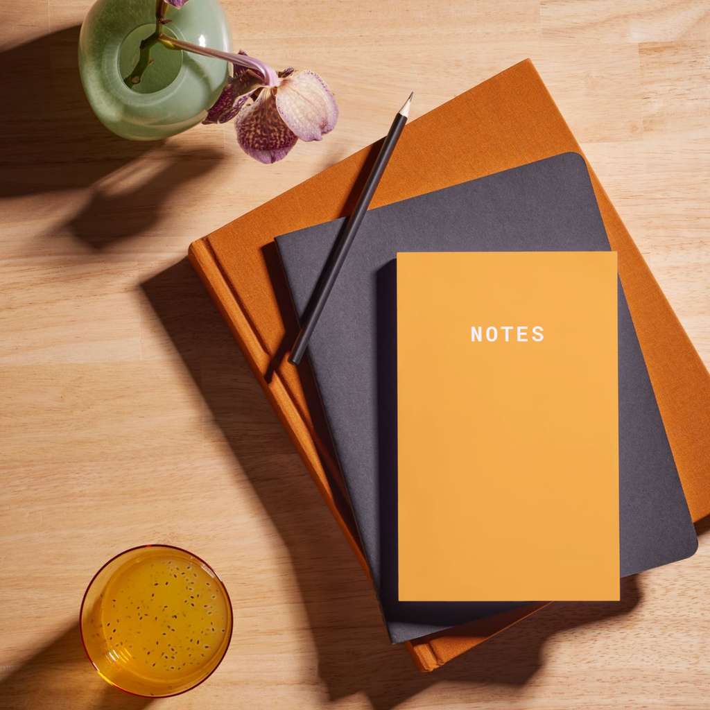 Notes A5 Lined Notebook - Orange