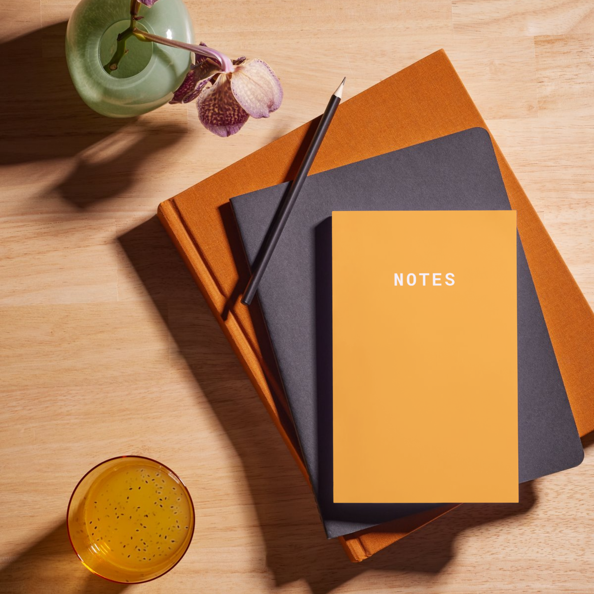 Notes A5 Lined Notebook - Orange