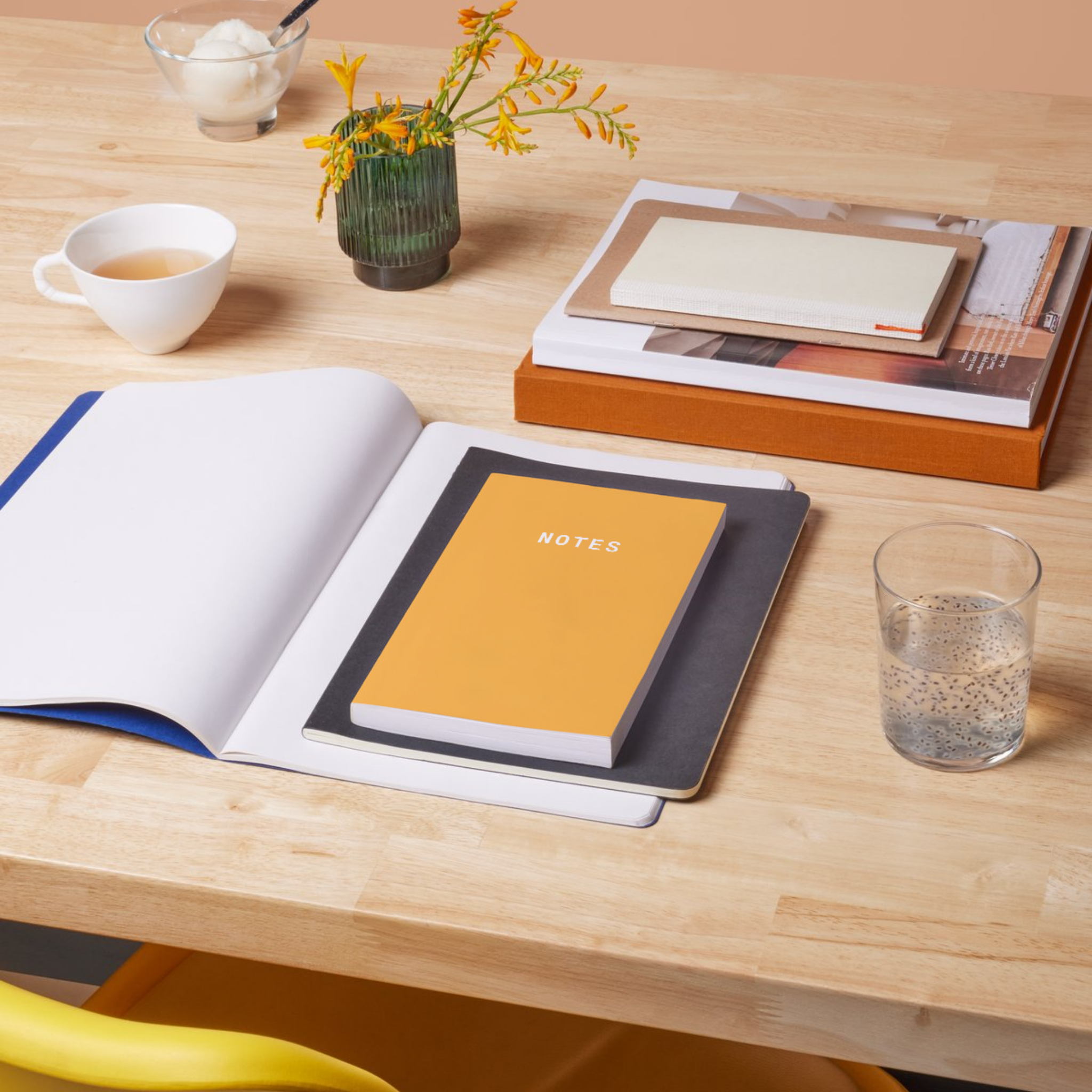 Notes A5 Lined Notebook - Orange