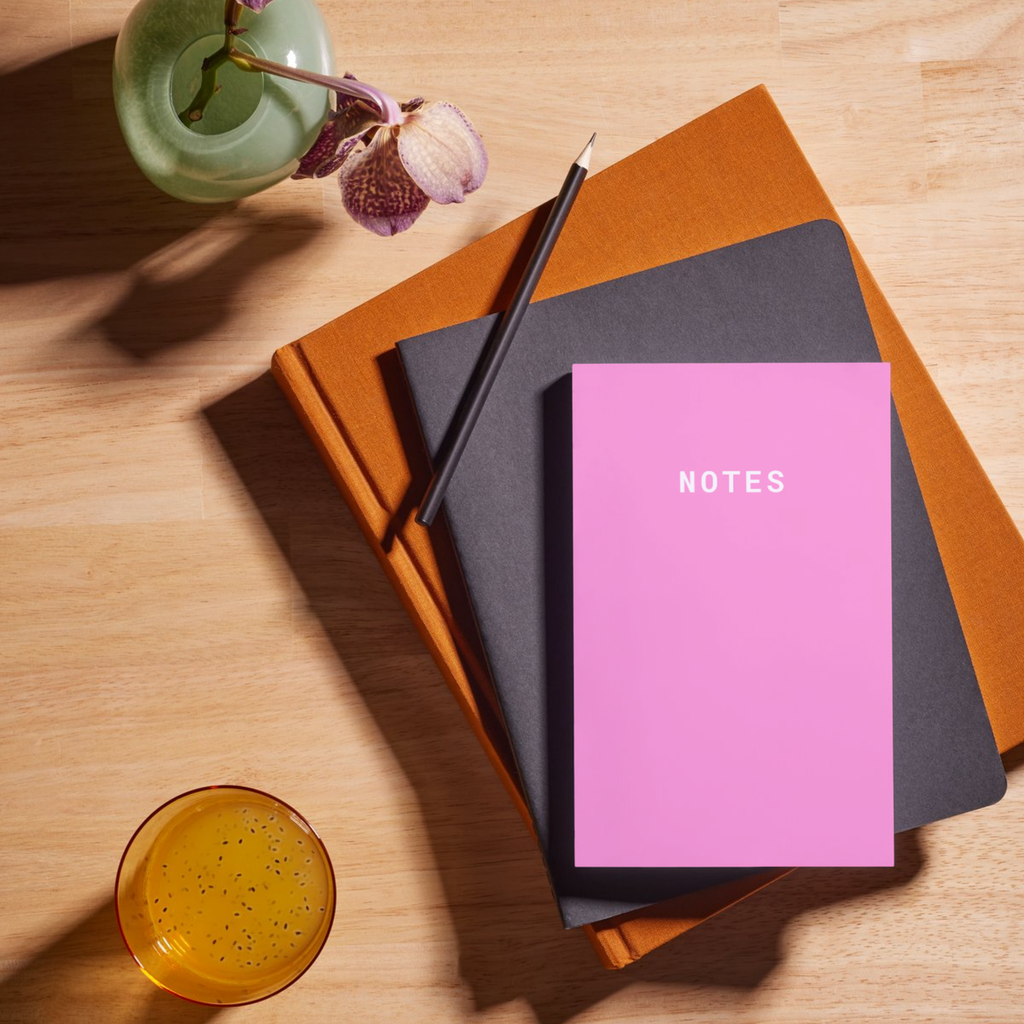 Notes A5 Lined Notebook - Pink
