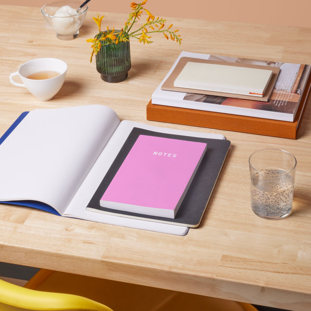 Notes A5 Lined Notebook - Pink