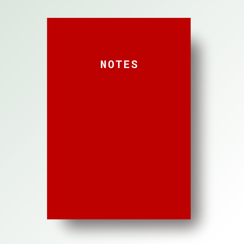 Notes A5 Lined Notebook - Red