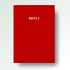 Notes A5 Lined Notebook - Red