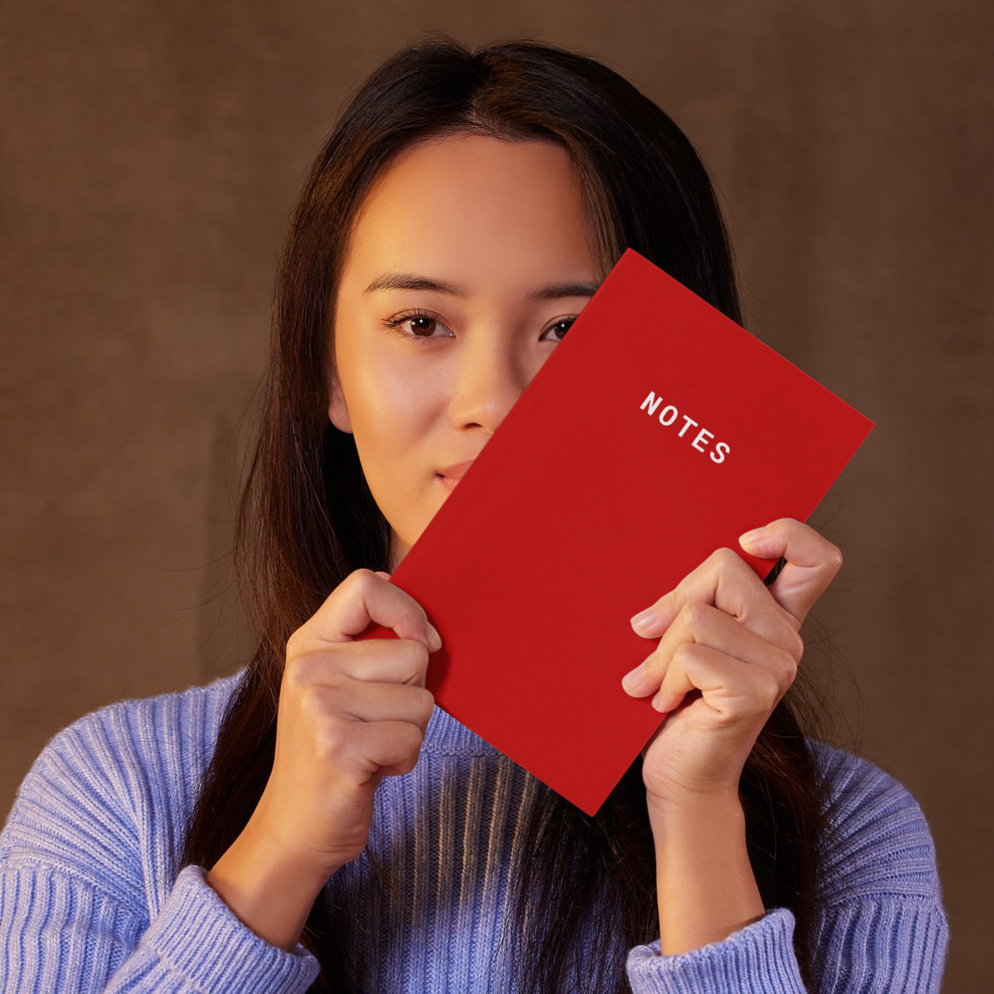 Notes A5 Lined Notebook - Red