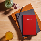 Notes A5 Lined Notebook - Red