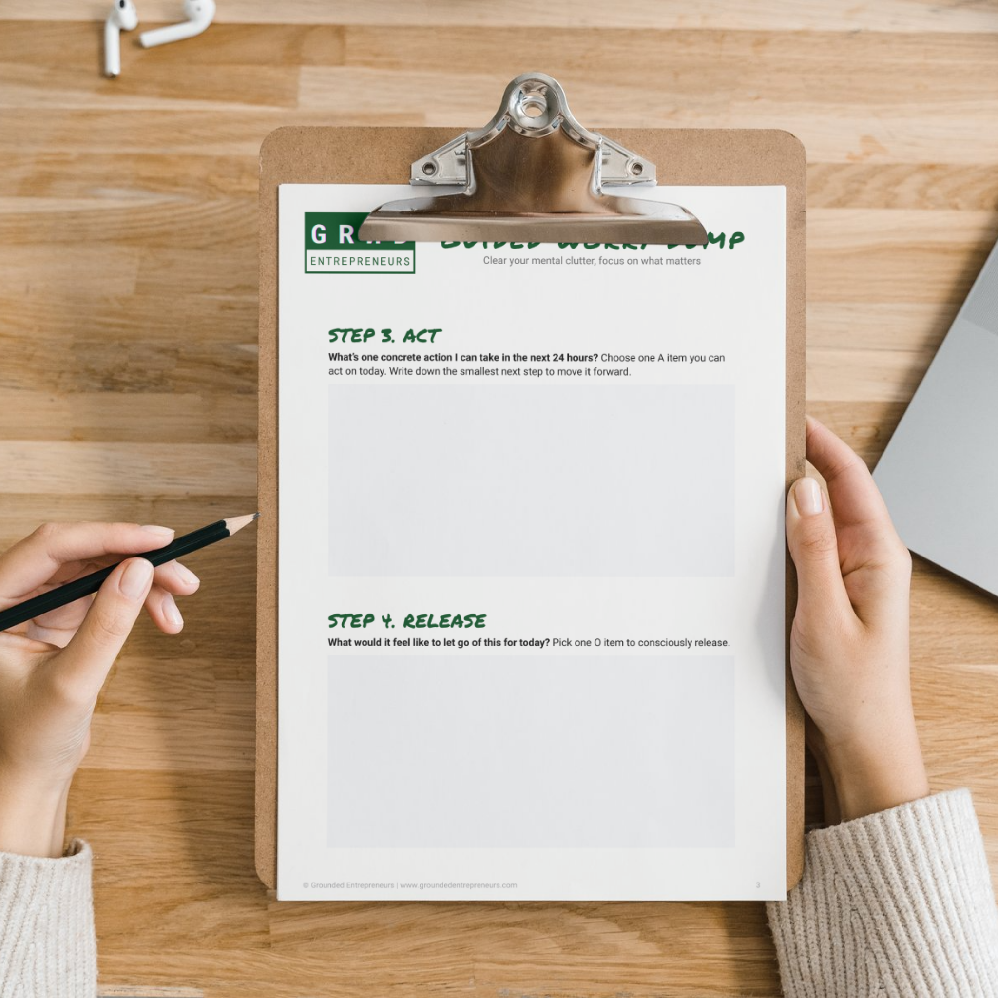 FREE Gift - Guided Worry Dump Workbook - Digital Download