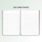 Notes A5 Lined Notebook - Red