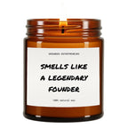 Smells Like A Legendary Founder - Scented Candle, Amber Jar