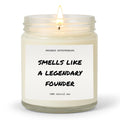 Smells Like A Legendary Founder - Scented Candle, Clear Jar