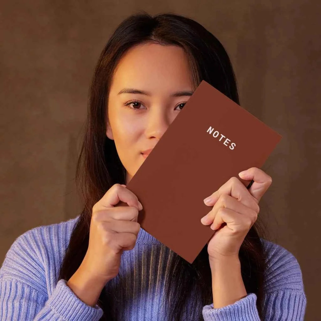 Notes A5 Lined Notebook - Maroon