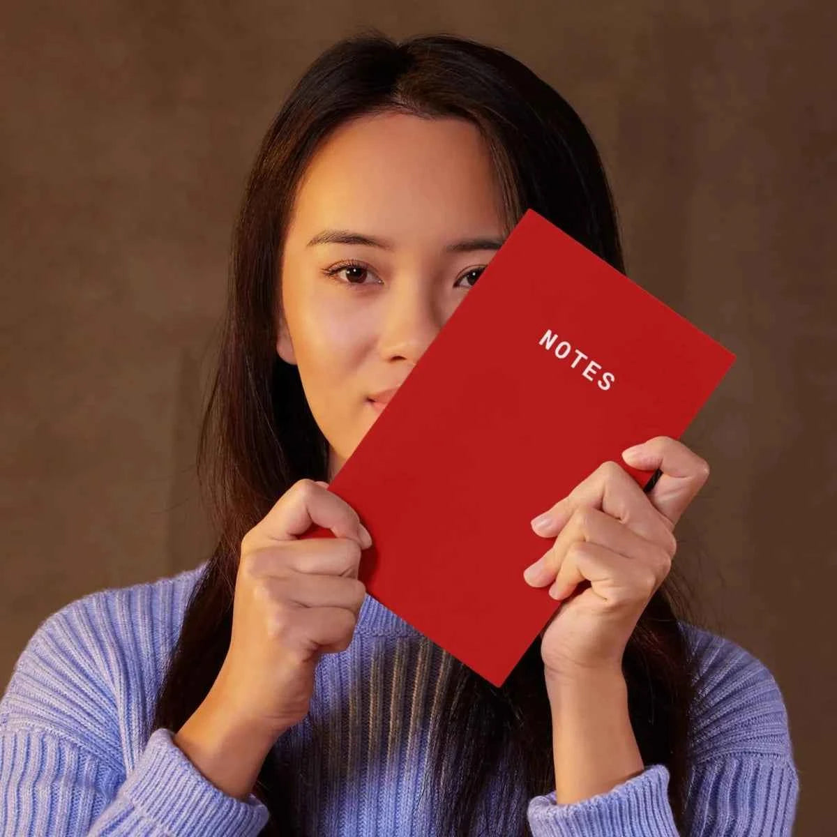 Notes A5 Lined Notebook - Red