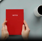 Notes A5 Lined Notebook - Red